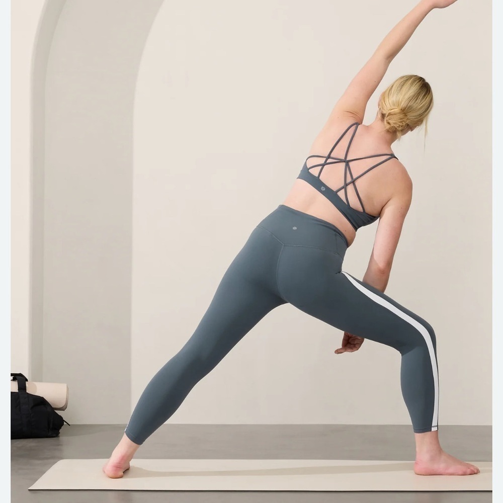 NWT Elation grey colour block 7/8 tight lightweight Stretch Yoga legging XXS